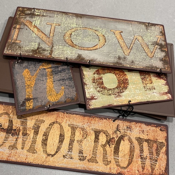 XL Metal Sign Wall Decor LIVE LIFE Anthropologie Crate & Barrel Pottery Barn 42” - Picture 12 of 12